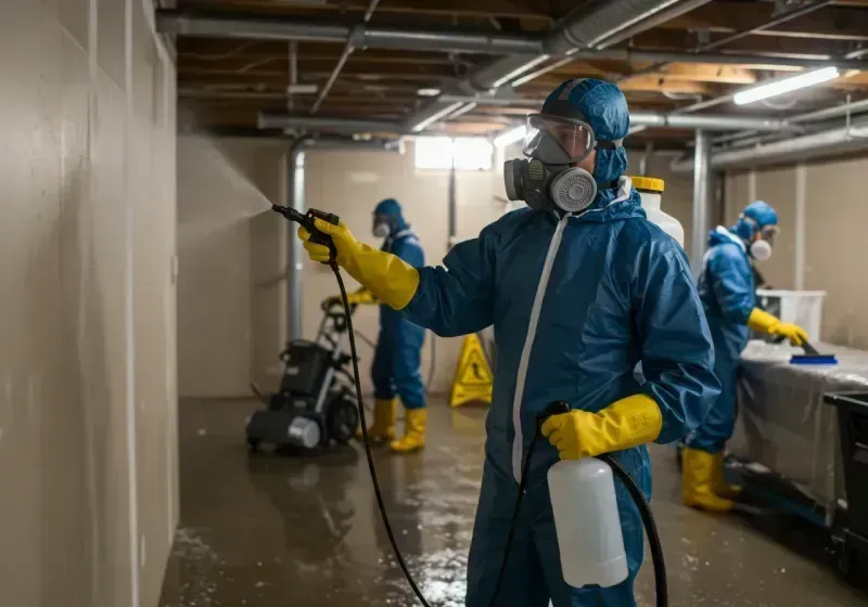 Basement Sanitization and Antimicrobial Treatment process in Litchfield, NH