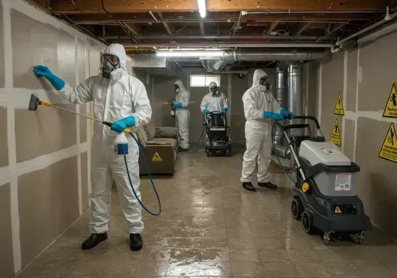 Basement Moisture Removal and Structural Drying process in Litchfield, NH